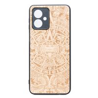 Drewniane Etui Bewood do Motorola G54 5G KALENDARZ AZTECKI ANIEGRE