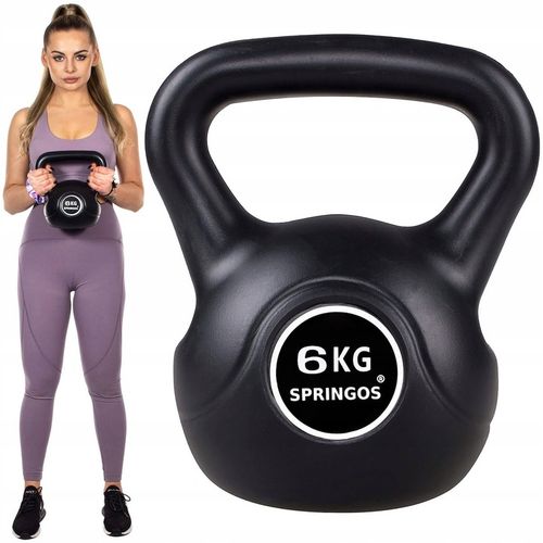 KETTLEBELL DO ĆWICZEŃ 6 kg KULA KETLE HANTLA FITNESS ABS HANTEL CIĘŻAR na Arena.pl