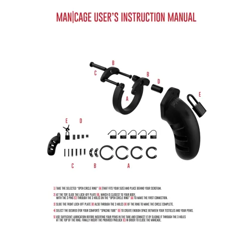 mancage model 11,5 cm - anatomiczna klatka intymna, silikon, regulowana na Arena.pl