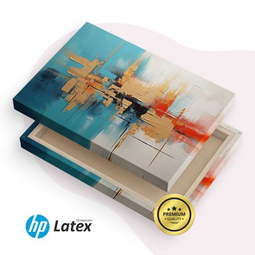 Obraz Canvas Do Salonu Abstrakcja Elementy Złota Styl Glamour 90cm x 60cm na Arena.pl