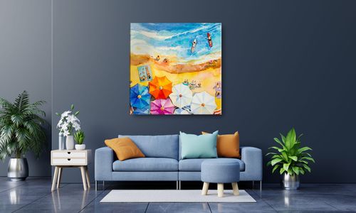 OBRAZ NA PŁÓTNIE 082 Plaża 30x30cm na Arena.pl