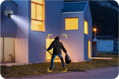 OBROTOWA KAMERA ZEWNĘTRZNA IP WIFI 3X ZOOM 5MPx 2K na Arena.pl