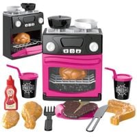 RÓŻOWA KUCHNIA ZABAWKOWA Z PIEKARNIKIEM