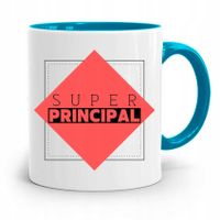 Dla Dyrektora Kubek Błękitny Super Principal Z Nadrukiem Ze Zdjęciem