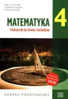 Matematyka 4. Liceum i technikum klasa 4. Podręcznik. Zakres podstawowy