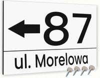 Tabliczka adresowa Nierdzewna Tablica numer domu Biała 20x15 Różne wzory