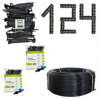 NAWODNIENIE KROPELKOWE wąż 100 metrów 124 elementy Linia kroplująca XL