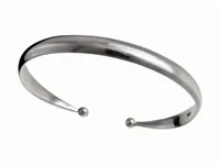 SREBRNA SZTYWNA OTWARTA BRANSOLETA 6MM POLEROWANA POŁYSK KULECZKI