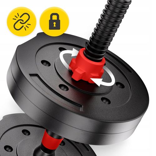 HANTLE BITUMICZNE REGULOWANE 2x20 KG DO ĆWICZEŃ SIŁOWYCH CIĘŻAR ZESTAW na Arena.pl