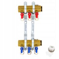 Rozdzielacz C.O. 3 obwodów zaworki PEX odpowietrzniki DO GRZEJNIKÓW