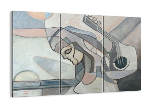 Obraz Na Płótnie - Kobieta Gitara  - 105X70 Cm - Ce105X70-3739 na Arena.pl