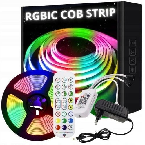 5m Cyfrowa Taśma LED COB RGB Pixel WS2811 Aplikacja Muzyka Pilot na Arena.pl