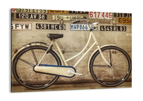 Obraz Na Płótnie - Rower Mur Tablica - 100X70 Cm - Aa100X70-3764 na Arena.pl