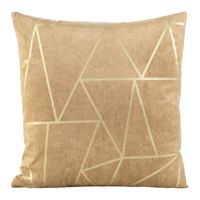 POSZEWKA WELUR VELVET LAMÓWKA 45X45 CM BEŻOWA