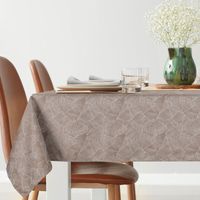 Obrus EUROFIRANY Isla 140 x 260 cm Ciemnobeżowo-biały