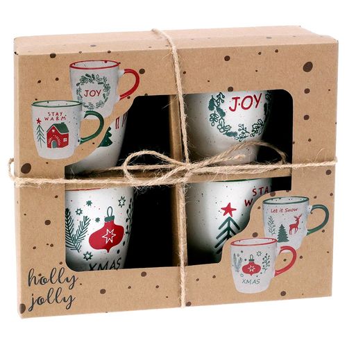 4x Kubek Świąteczny Zimowy na Napoje Kawę Herbatę Zioła Boże Narodzenie na Arena.pl