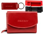 zestaw prezentowy: skórzany portfel damski i brelok - rovicky