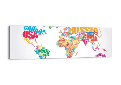 Obraz Na Płótnie - Mapa Kontynent - 90X30 Cm - Ab90X30-2860 na Arena.pl