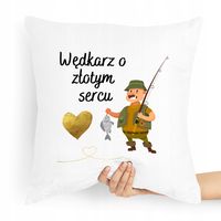 Poduszka Prezent Dla Wędkarza O Złotym Sercu Z Nadrukiem Ze Zdjęciem Z Nadr