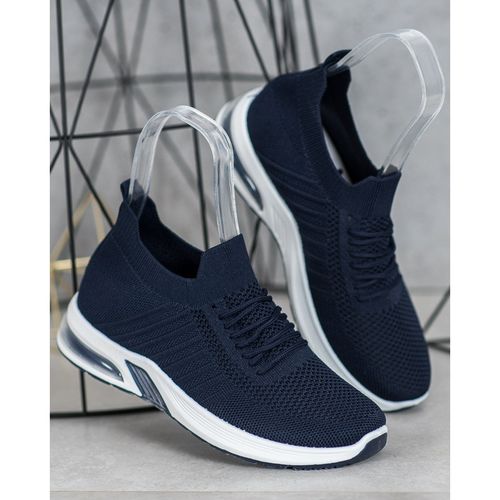 Granatowe Tekstylne Buty Na Platformie r.40 na Arena.pl