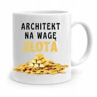 Kubek Architekta Projektanta Na Wagę Złota Z Nadrukiem Ze Zdjęciem