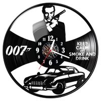 Zegar ścienny z płyty winylowej James Bond 434.14