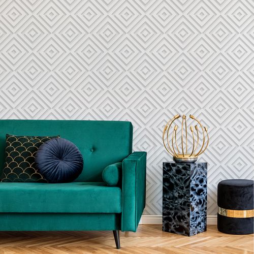 Tapeta Nowoczesny Wzór GEOMETRYCZNY Efekt 3D Dekor na Arena.pl