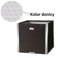 Donica ogrodowa technorattanowa 46x46x46 BIAŁA