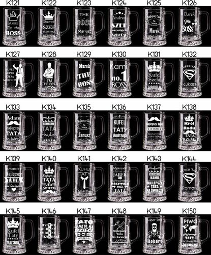 KUFEL DO PIWA Z GRAWEREM 660 ml URODZINY PREZENT DZIEŃ OJCA KAWALERSKI na Arena.pl