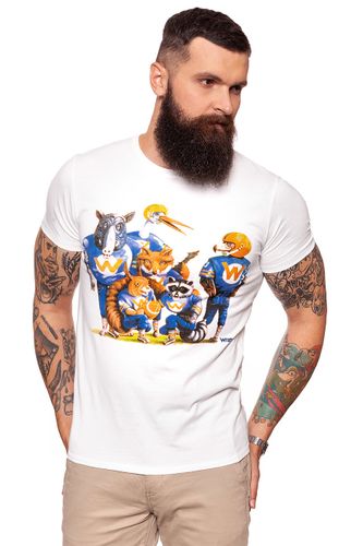 WRANGLER MASCOTTE TEE OFFWHITE W7B35FK02 S na Arena.pl