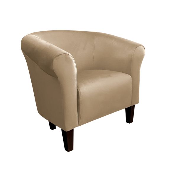 Fotel Milo nogi venge jasny brąz MG06 zdjęcie 1