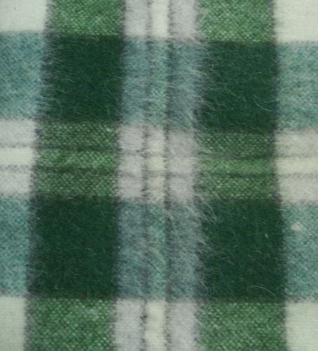 Koc wełniany z frędzlami zielona krata na Arena.pl