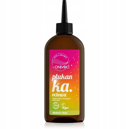 ONLYBIO PŁUKANKA OCTOWA NADAJĄCA BLASK I DOMYKAJĄCA ŁUSKĘ WŁOSA 300ML na Arena.pl