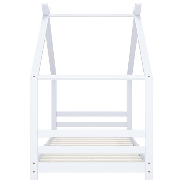 Rama łóżka dziecięcego, biała, lite drewno sosnowe, 90 x 200 cm zdjęcie 4