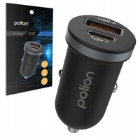Szybka ładowarka samochodowa POLION USB-A USB-C 35W QC3.0 PD 3A
