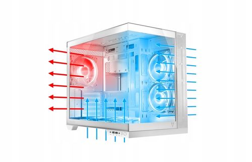 Gamingowa obudowa MODECOM VOLCANO PANORAMA APEX ARGB 5F MIDI biała, 5×went. na Arena.pl
