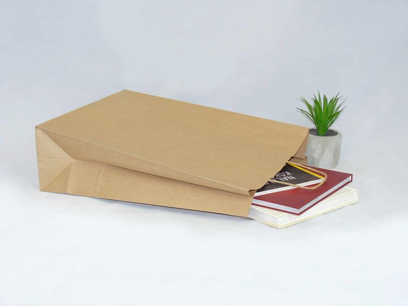 Torba papierowa beżowa 32 x 12 x 41 cm zdjęcie 3