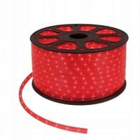 Wąż Świetlny Led Czerwony Zewnętrzny Okrągły 360 Świąteczny Cięty na metry