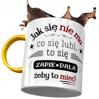 Kubek Żółty Śmieszny Zabawny Prezent Z Nadrukiem Ze Zdjęciem