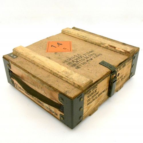 Skrzynia skrzynka drewniana po amunicji 40x35x15cm na Arena.pl