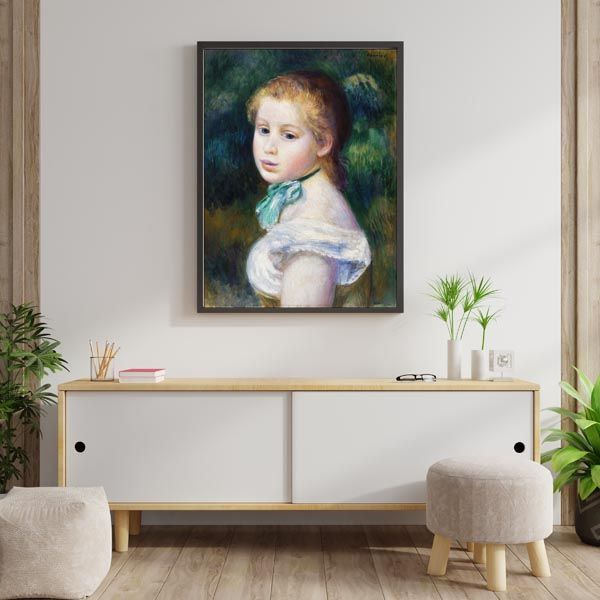 Head of Young Girl , Pierre-Auguste Renoir - plakat 20x30 cm zdjęcie 2