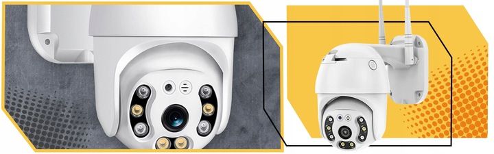 KAMERA ZEWNETRZNA WIFI OBROTOWA IP FULL HD 360 MONITORING ZOOM 4x DETEKCJA zdjęcie 5