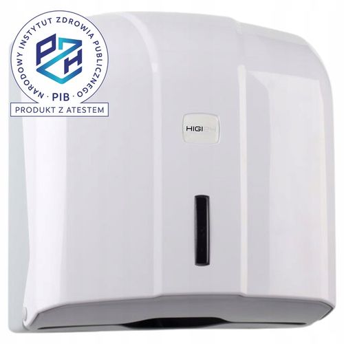 Pojemnik Dozownik Podajnik ręczniki papierowe ZZ Biały Naścienny ATEST PZH na Arena.pl