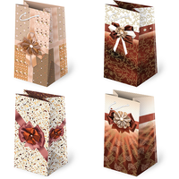 torebki ozdobne 10szt. t-7l set 99 kokardy brązowe  10 x 22 x 6 cm