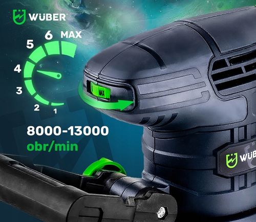 SZLIFIERKA MIMOŚRODOWA OSCYLACYJNA ELEKTRYCZNA WUBER Z REGULACJĄ 1300W na Arena.pl