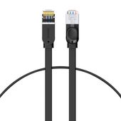 kabel sieciowy rj45 płaski high speed ethernet cat6 1m - czarny