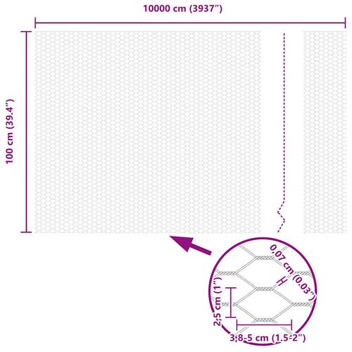 Ogrodzenie z słupkami Szary 1 x 100 m Stal na Arena.pl