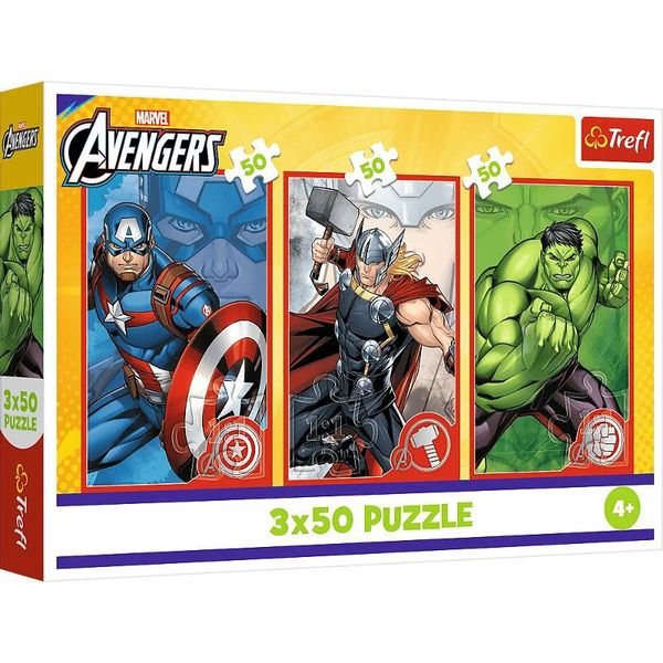 Puzzle 3X50 Twój Bohater Avengers 34891 zdjęcie 1