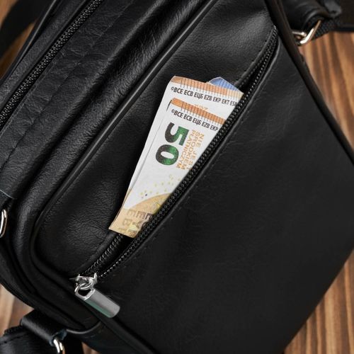 saszetka męska skórzana na ramię torba czarna pojemna abruzzo abr-01 na Arena.pl