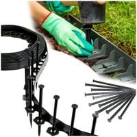 OBRZEŻE TRAWNIKOWE 5 CM 20 mb. PALISADA OGRODOWA CZARNA PLASTIKOWE